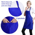 12 Pcs Blue Bib Aprons For Women Men Unisex Adult With 2 Front Pockets Bulk