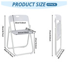 Commercial White black Plastic Folding Chairs Stackable Picnic Party  Set Of 4-6