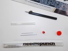 Collection Of Needle Punch Tools   Supplies Plus Two Embroidery Transfer Books
