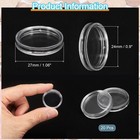 20pcs 24mm Silver Dollar Coin Holders Round Plastic Coin Capsule Acrylic