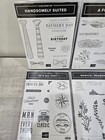 Lot Of 6 Assorted Stampin Up Stamp Sets Cling   Photopolymer Rubber Stamp Unused