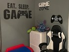 Eat Sleep Game Wall Decal Sticker   Gaming Room Wall Decor 