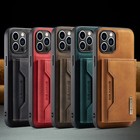 For Iphone 15 14 13 12 11 Pro Max Plus Leather Wallet Case Magnetic Rubber Cover