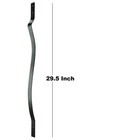 Hziu 26 Pack 29 5 Inch Metal Pickets    wave Arc Deck Inch  Black