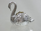 Fine Antique 800 Silver Figural Candy Dish Table Ornament Swan Germany Sterling