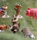 Lot Of Souvenirs Shell Art And Celluloid Pig Tape Measures