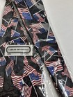 Carlos Devenezia American Flag Tie 100  Silk Patriotic Usa Necktie Nwt