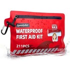 211 Pcs Waterproof First Aid Kit - Emergency Supplies For Hiking  Camping   Boat