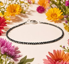 Dainty Hematite Black Gemstone Beaded Anklet Summer Healing Energy Women Gift