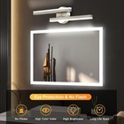 24    Led Bathroom Vanity Light  Modern Dimmable Wall Sconce  24w  Brushed Nickel