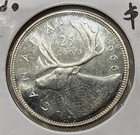 1966 25 Cents Canada Silver Quarter - Bu Uncirculated  f311 