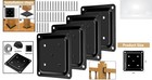 4x4 Wood Fence Post Anchor Base Powder Coated Steel Deck Porch Railing 4 Pack