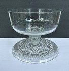 Anchor Hocking Crystal Pedestal Cake Stand Punch Bowl Wexford Glass Dome Lid