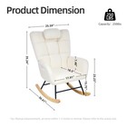 Nursery Rocking Chair  Comfort Glider Rocker With High Backrest Armchair Padd   