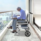 Foldable Shower Chair With Wheels Rolling Shower Chair With Commode For Seniors