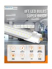 10pack T8 F96 T12 Led 8ft 5000k Led Shoplight Fa8 Single Pin Led Tube Lamp Light