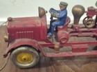 Vintage 1930s Cast Iron Hubley Fire Pumper Truck