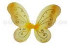 Gold Butterfly Fairy Organza Wings Glitter   Gemstones Choose Size