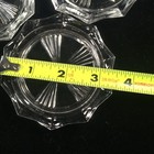 Set Of 5 Vintage Reims France Pressed Glass Coasters Sunburst Design Chips