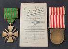 Ww1 Original Set French Medals War Cross 1914-1918 Battles 25th Dragons Regiment