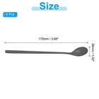 Long Handle Iced Tea Spoon  6 Pcs 7  Stainless Steel Long Coffee Spoons  Black