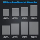 Lots 800 Pcs Stamp Sleeves Holders Stamp Protection High Quality Pouch 8 Size