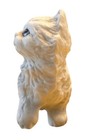 Homco White Porcelain Persian  kitten Cat Figurine With Blue Eyes 3 5 Inches Tall