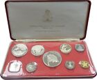 1975 Bahamas - Official Proof Set  9  W  4 Silver - Orig  Pkg W  Coa - 3 Oz Asw