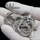 24 men 925 Sterling Silver 2 5mm Silver Franco Box Curb Link Chain Necklace asn8