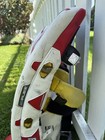 34 Bauer Supreme One90 Goalie Leg Pads Senior Size 31 1 Red White Used Good Con