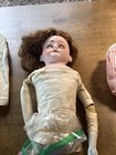 Antique Ernst Heubach 1900-0 German Bisque Doll Leather Body 22    Teeth Eyes Open