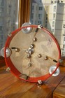 Antique Soviet Musical Instrument - A Tambourine  Concert Percussion Instrument