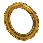 Vtg Gold Gilt Wood Small Oval Frames   Ornate Carved   Made In Italy   Lot Of 3