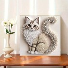5d Cat Special Shape Diamond Art Kits For Adults Beginners  Animal Cat Diamond 