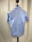 Vintage Mens Shirt Size Small Blue Short Sleeve Maus   Hoffman Switzerland 70s