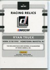 2018 Donruss Racing Nascar Racing Relics Race Used Tire Ryan Truex