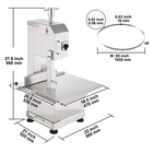 2200w Commercial Electric Meat Bandsaw Stainless Steel Bone Sawing Cut Machine