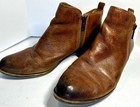 Lucky Brand Womens Size 8 5 M Basel Boots Brown Leather Double Zip Ankle Booties