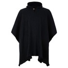Llama Wool Mens Womans Unisex Hooded Poncho Ethnic Tribal Boho Solid Black S-xl