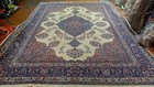 Antique Middle Eastern Ker-man Carpet 9x12 Natural Dyes