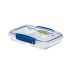 3 Pack  Sistema 1 4 Cup Small Split To Go Food Storage Container  Blue