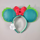 Disney Parks Christmas Loungefly Mickey   Minnie Ears Headband Red Bow Holiday