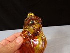 Wheaton Marigold Carnival Glass Jesus Wall Hanging Plaque Figure