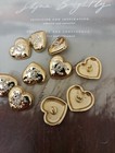 Lot Of 10 22mm Designer Button Chanel Button  Gold Tone 