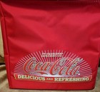 Vtg Coke Soft Cooler Drinks Food Compact Coke Bag W  Zipper Adjustable Strap