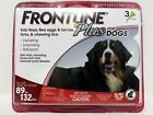 Frontline Plus Flea And Tick Dog Treatment 89-132 Lbs  3 Doses - Red - Brand New