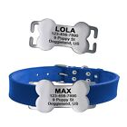 Engraved Stainless Steel Dog Tags Custom Slide On Bone Dog Tag Silent Pet Id 