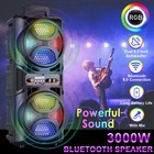3000w Loud Bluetooth Speaker Bt Karaoke Portable Heavy Bass Stereo Sound   Mic