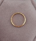 Vintage Solid 10k Yellow Gold Baby Ring Chased Band For Wear Charm Pendant Sz 0