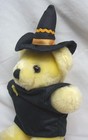 Vintage Mary Meyer Yellow   Black Teddy Bear Witch 7  Plush Stuffed Animal